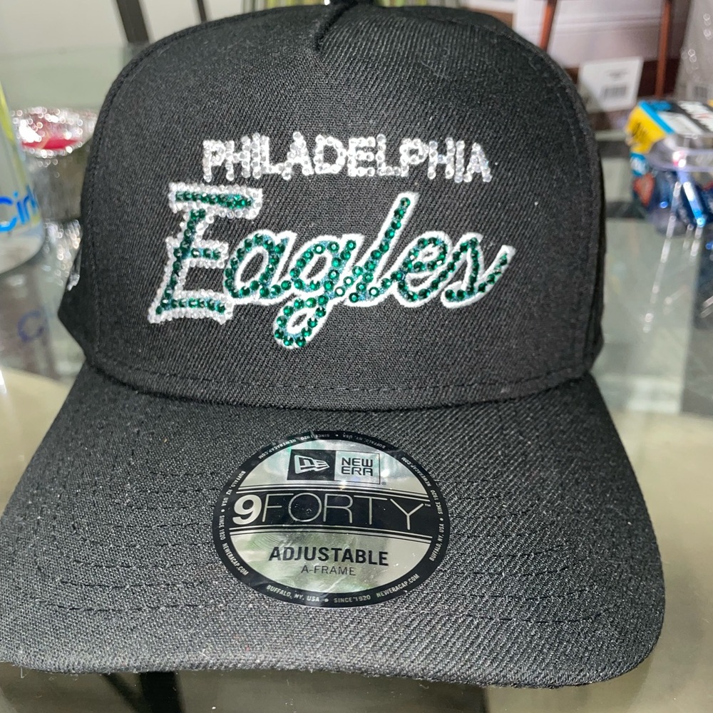 Philadelphia Eagles Blinged Black Cap